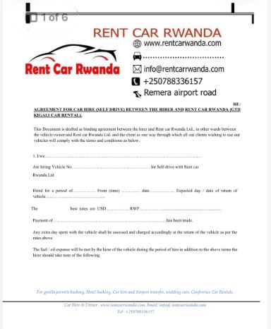 Documents needed to rent